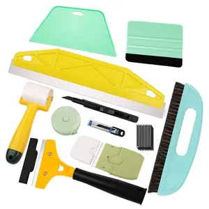 1Set Peel and Stick Wallpaper Tools, Wallpaper Smoothing Tool Kit with Smoother, Edge Guider, Paste Brush for Backsplash Tile, Contact Paper