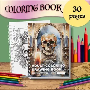 Kaleidoscope Mandala + Gothic Coloring Book – Skulls, Monsters, Dark Patterns, Intricate Pages for Anxiety Relief