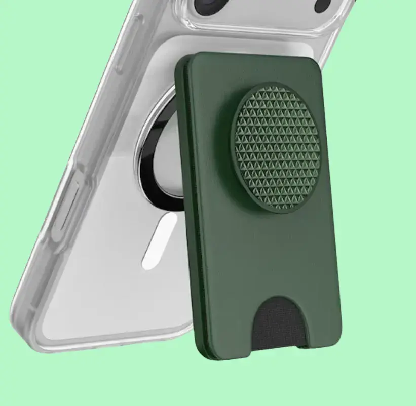 New PopSockets MagSafe Kick-Out PopWallet+ & Stand, Adapter Ring Included, Grip & Adjustable Stand for CellPhones