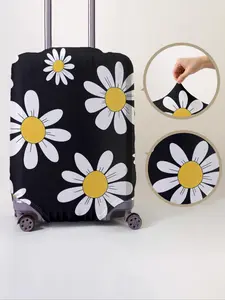 Floral Print Luggage Protector, Random Color Dust-proof Travel Accessories, Elastic Luggage Cover for Women & Men