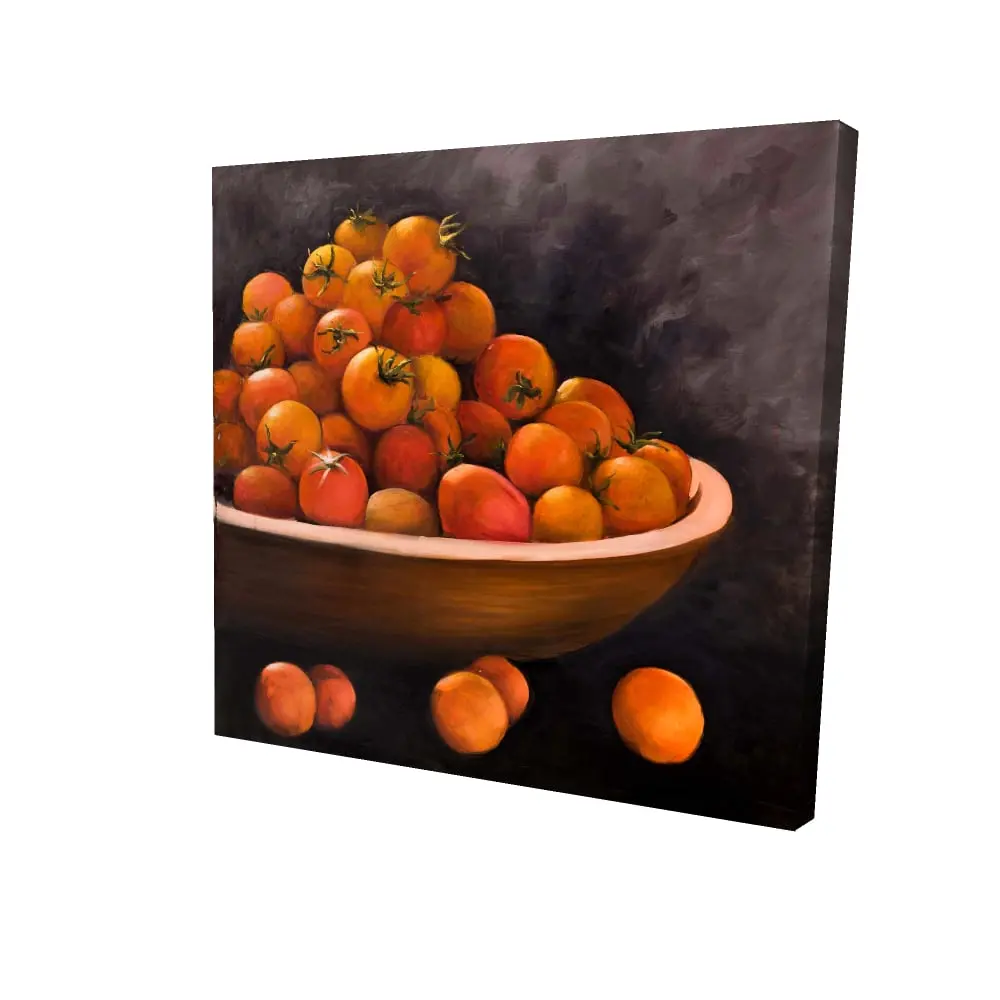 Begin Home Decor 2080-2424-GA57 24 x 24 in. Bowl of Cherry Tomatoes Canvas - Modern Kitchen Wall Art Decor