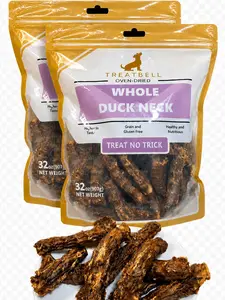 4lb/64oz/≈1814g 2-Pack DuckNeckPieces Oven-Dried Dog Treats, Firm & Crunchy Texture, High-Protein Low-Fat Dental Chews, Natural Grain-Free Duck Treats for Joint Support & Oral Hygiene, Small to Large Dogs