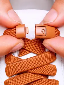 Unisex Elastic Shoe Laces Buckle, Flat Wide Non-Tie Casual Shoelace Keeper, Lazy Design for Men & Women, Easy-Clip Closure