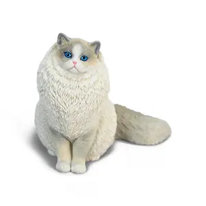 JXK Studio Ragdoll Cat Figurine Statue Series Durable Polyresin with Intricate Details
