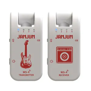 JAMJUM Wireless Guitar System 2.4GHz Transmitter Receiver Electric Acoustic Instrument Accessory for Guitars Basses Keyboards