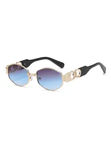 New Metal Oval Glasses for Men and Women, Trendy and Sexy Fashion Eyewear, Perfect for Daily Photos and Casual, Stylish Accessory