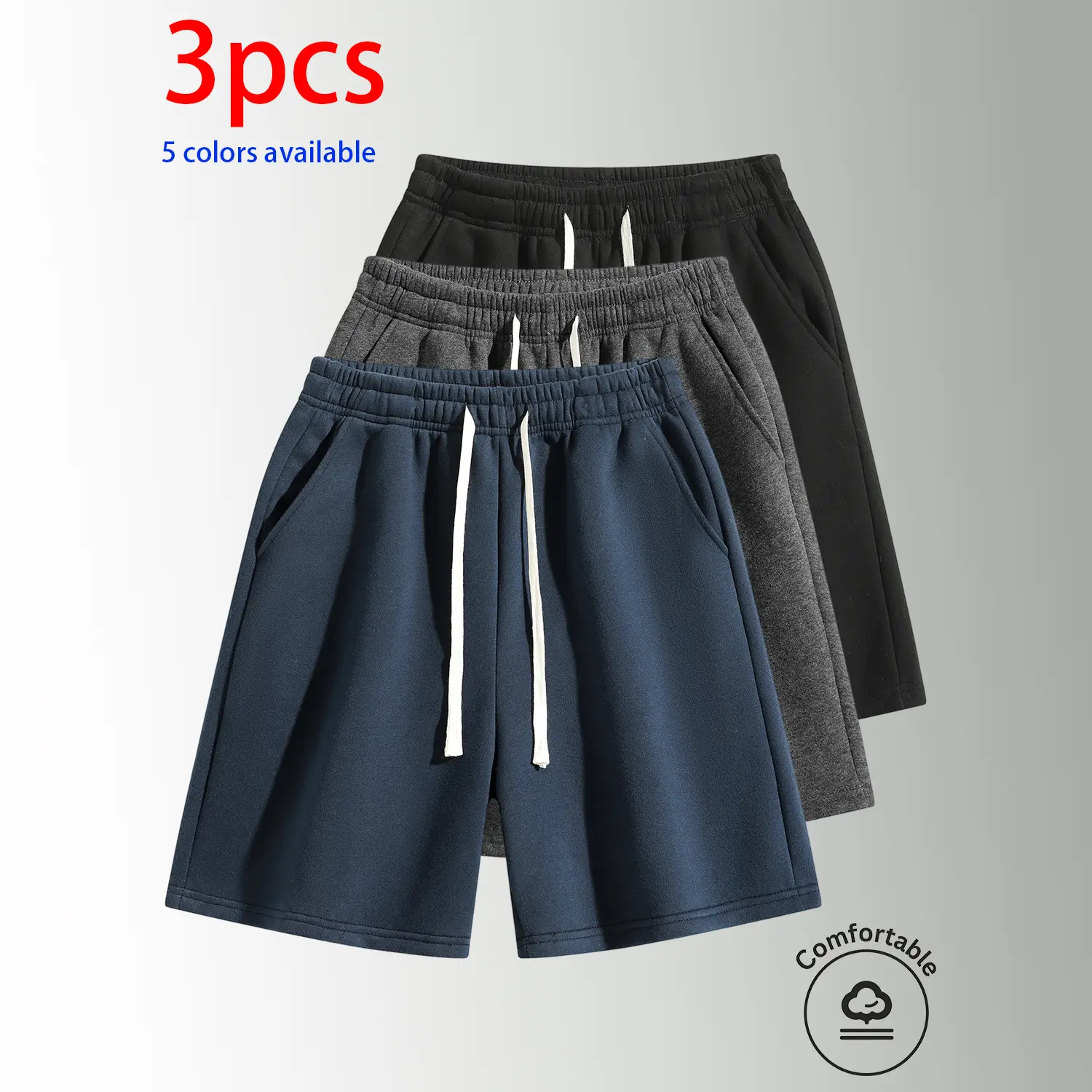 Navy blue + dark gray + black
