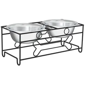 Petmaker Elevated 40 oz Pet Bowls with Nonsliptand