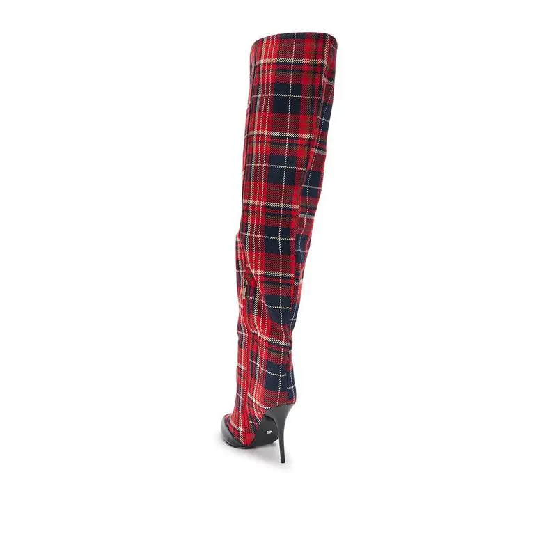 AZALEA WANG LOCHANA MULTI PLAID FLANNEL SEXY BOOT - TikTok Shop