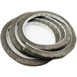 196.9 Inch Self-Adhesive Pile Weatherstrip for Windows Door Brush Seal Brush Weather Stripping Sliding Door Insulation Door Weather Strip Window Sealer for Winter (3/8in*3/8in*16.5ft, Grey)