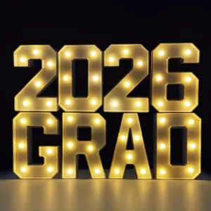 2026 Graduation Decorations - 1FT Marquee Light Up Number For 2026 Graduation Decorations , Suitable For Decoration At Kindergarten, Preschool, High School, And College Graduation Parties