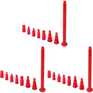 Butane Lighter Fluid Refill Adapter - 3 Sets Butane Adapter Tips, Compatible with Various Lighters & Butane Torches, Red