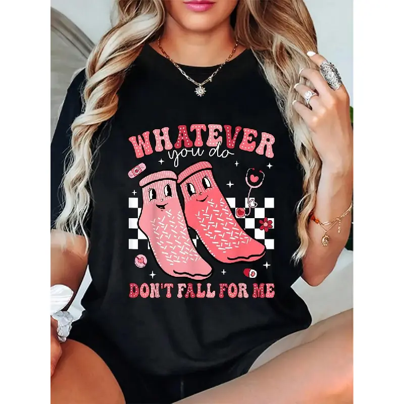 Women's Nurse T-Shirt with Funny Valentine Quote, Casual Fitted 100% Cotton Short-Sleeve Graphic Print for RN/CNA Pride