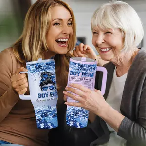 1 Pc 40oz Insulated Mug With Handle, Mom Theme Thermal Mug, Cat Mom Design Vacuum Cup, Stainless Steel Tumbler, Double Wall Leak Proof Lid, Keeps Hot 12 H/Cold 24 H, Large Capacity Travel Tumbler For Coffee Tea Water, Gift For Mom Women