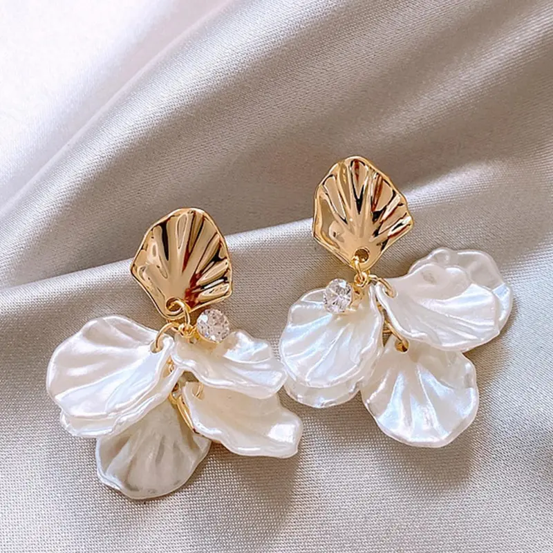Elegant Shell Design Dangle, Statement Earrings, Fashionable Jewelry for Women, Daily Clothing Decor, Trendy All-match & Exquisite Jewelry for Birthday Gift, Dangly Earrings, Casual Trendy Jewelry