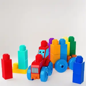 My First Builders Block Set: 30-Piece Toddler Toy with Animal Tractor, Learn Colors & Animals Through Building, for Ages 1+ Years