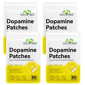 Solotree Dopamine Patches 120pcs, Pure Vegan Plant Formula, Wearable Mood Health Experience, 30 Sheets Per Bag, 4 Bags Total, Christmas Gift
