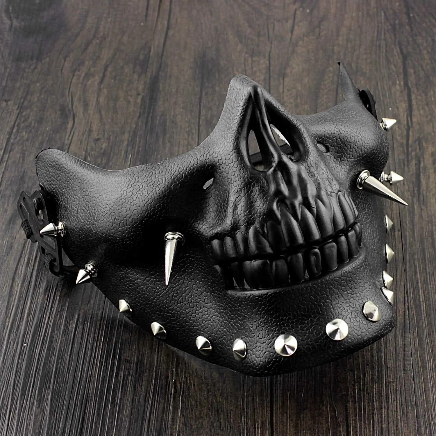 Men's Steampunk Skeletal Spike Half Masquerade Mask Custome Cosplay