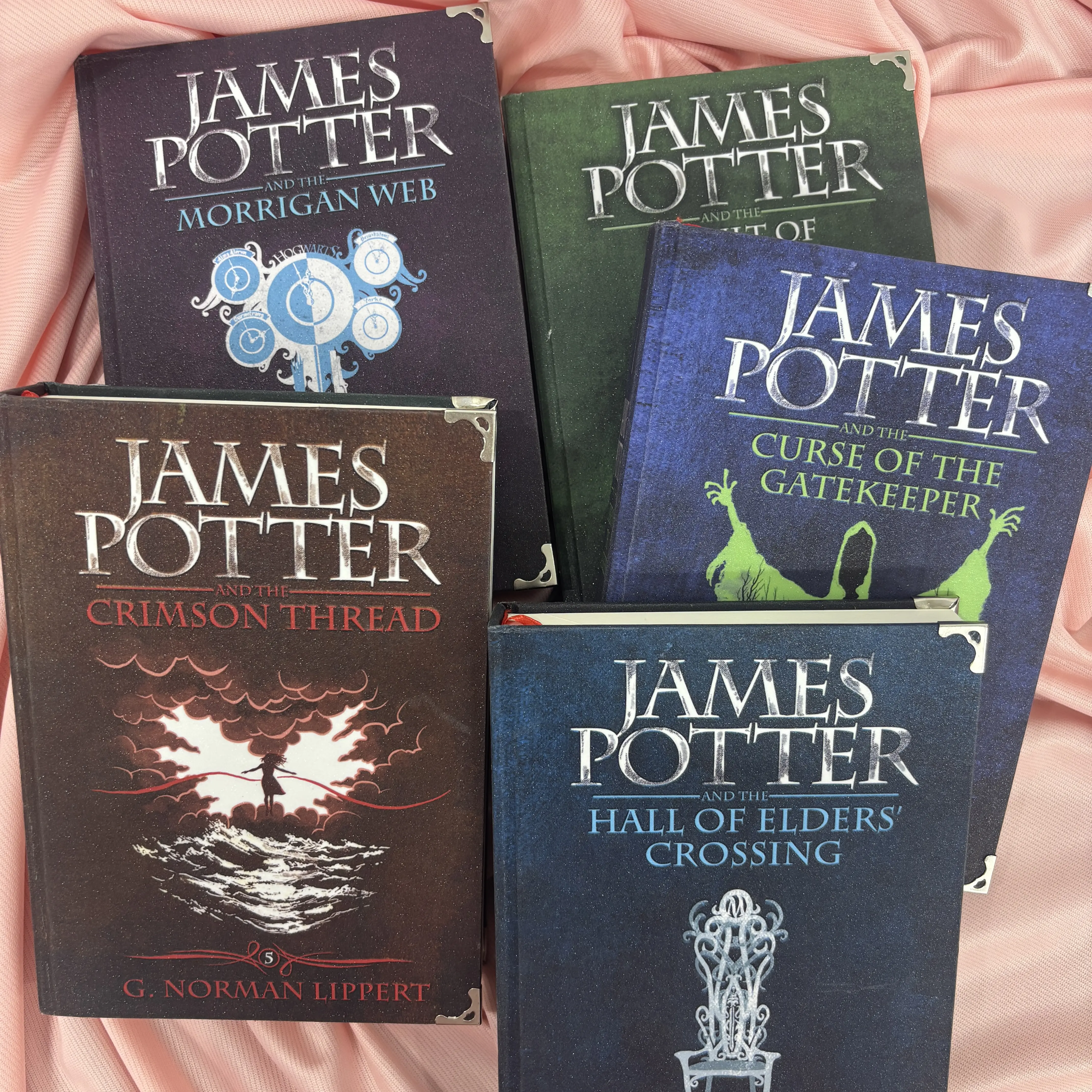 James Potter by G. Norman Lippert Hardcover 5-Book Set, Magical Adventure Fantasy Collection, Complete English Series Gift for Readers