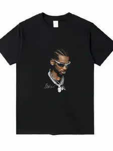 Shai Gilgeous-Alexander Exclusive Pattern T-Shirt for Boys, Casual Loose-Fitting Long Sleeve Top, No Zipper or Button, Letters Design, Graphic Tees