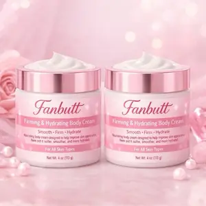 Fanbutt Firming & Hydrating Body Cream 4 oz - pack 2 Moisturizing Body Care for Soft Skin, Smooth Firm Hydrate, All Skin Types