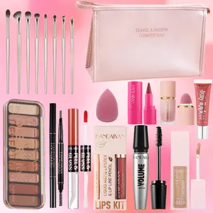 20pcs Makeup Set Luxury Christmas Gift Box, Lipstick Eyeshadow Brow Pen Cosmetics Full Kit, Ideal for Women, Perfect Holiday Present