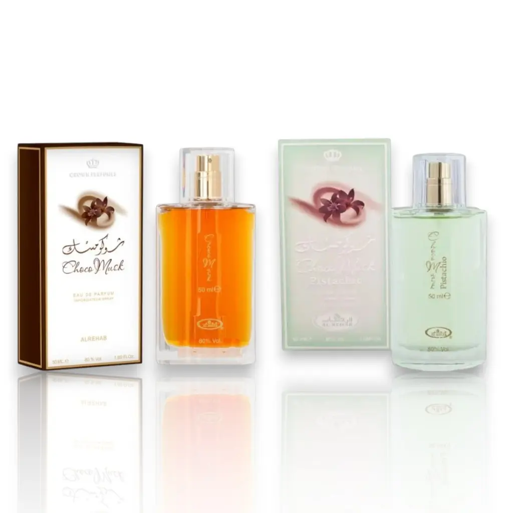 Al Rehab Chocolate | Choco Musk + Choco Musk Pistachio | Unisex Fragrance | 50ML - 1.60z | Eau De Parfum |  Milk chocolate- vanilla, and warm amber.