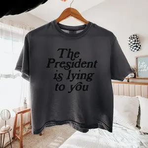 Comfort Colors Boxy Crop Tee Political Statement Graphic Shirt Bold Message Cropped Top Women Tee