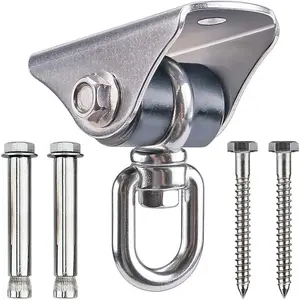 360° Swivel Silent Swing Hanger 1000 LB Capacity Hammock Chair Mount Stainless Steel Swing Hardware Ceiling Mount for Hanging Chair Porch Swing Yoga Swing Heavy Bag