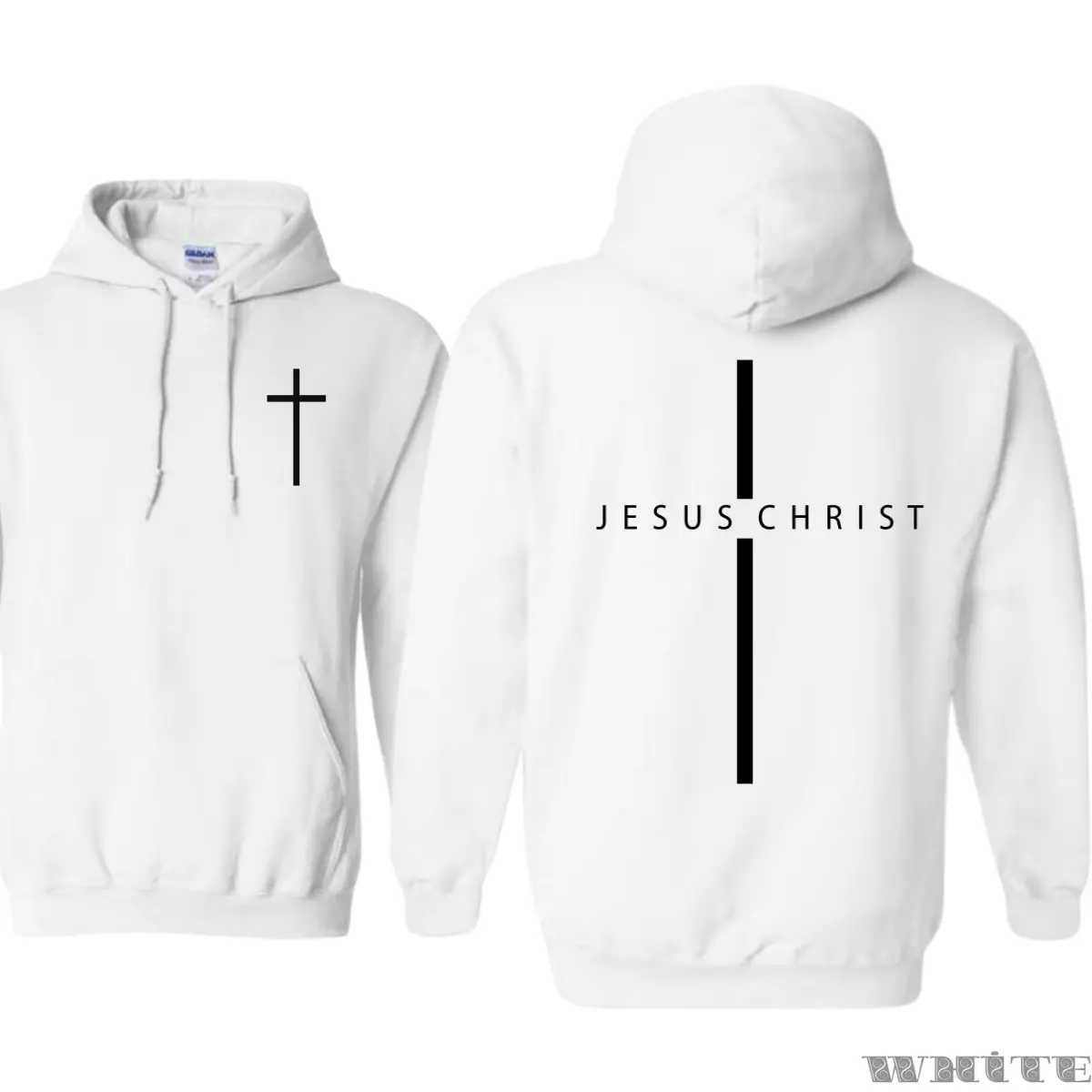 Jesus Christ Hoodie - Modern Cross Graphic Christian Pullover Sweatshirt, Inspirational Religious Streetwear, Faith Gift, Unisex
