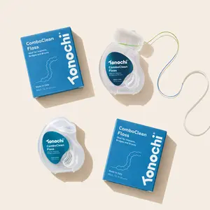 ComboClean Floss • 2-in-1 Threader Tip • 2-Pack (14 m / 15 yd each) ComboClean Floss • 2-in-1 Threader Tip • 2-Pack (14 m / 15 yd each)