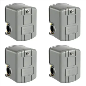 4X Pessure Switch for Well Pump, 40-60Psi Water Pressure Switch Adjustable Differential, 1/4 Inch Female NPT