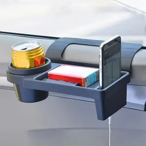 Multi-Functional Car Storage Box with Cup Holder, Drink Rack, Phone Stand, Hanging Shelf, Durable Abs Material