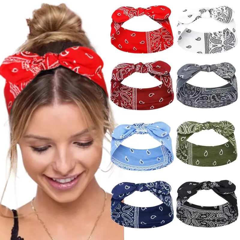 Jewelry Set for Women Ankara Wax Fabric Cotton Headscarf Fashion Elastic Hat​​ Barka Ankara Knot Jewelry Set (Necklace - Bracelets  main image 3