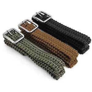 ASR Outdoor Universal Fit Survival 550 Paracord Belt with Stainless Steel Buckle, 52 inch