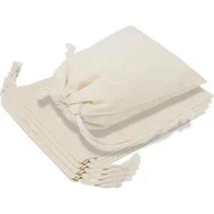 12 piece drawstring bag - 5.9 inches x 7.8 inches, reusable, suitable for storage bags of grains, spices, tea, nuts, etc