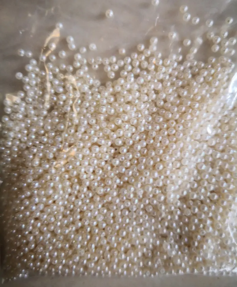 Pearl Beads - 1000 Pieces, 2mm, White, for Jewelry Making, Craft Projects, and DIY Decorations