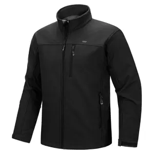 33,000ft Men's Waterproof Softshell Jacket Warm Fleece Lined Windbreaker Lightweight Soft Shell for Travel Hiking Golf