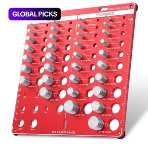 metric & standard thread checker, 42-point thread checker, home thread size identification board test gauge set, hand measuring hardware tools for efficient diy projects, industrial bolt & nut gauge, men gadgets, portable heavy duty