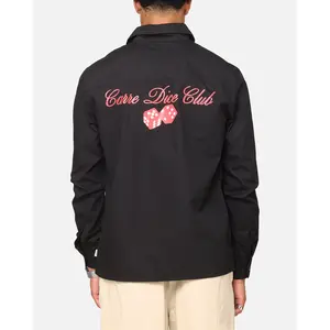 Carre Dice Club Long Sleeve Button Up Shirt Black