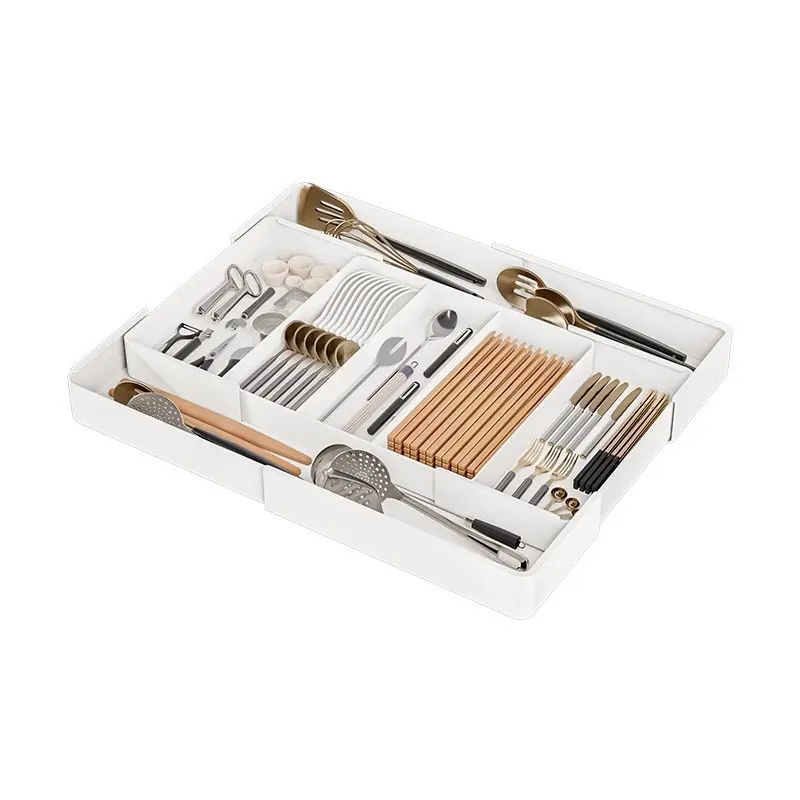 Decorative High Capacity Drawer Organizer Multifunctional Storage Box for Home with Expandable Feature
