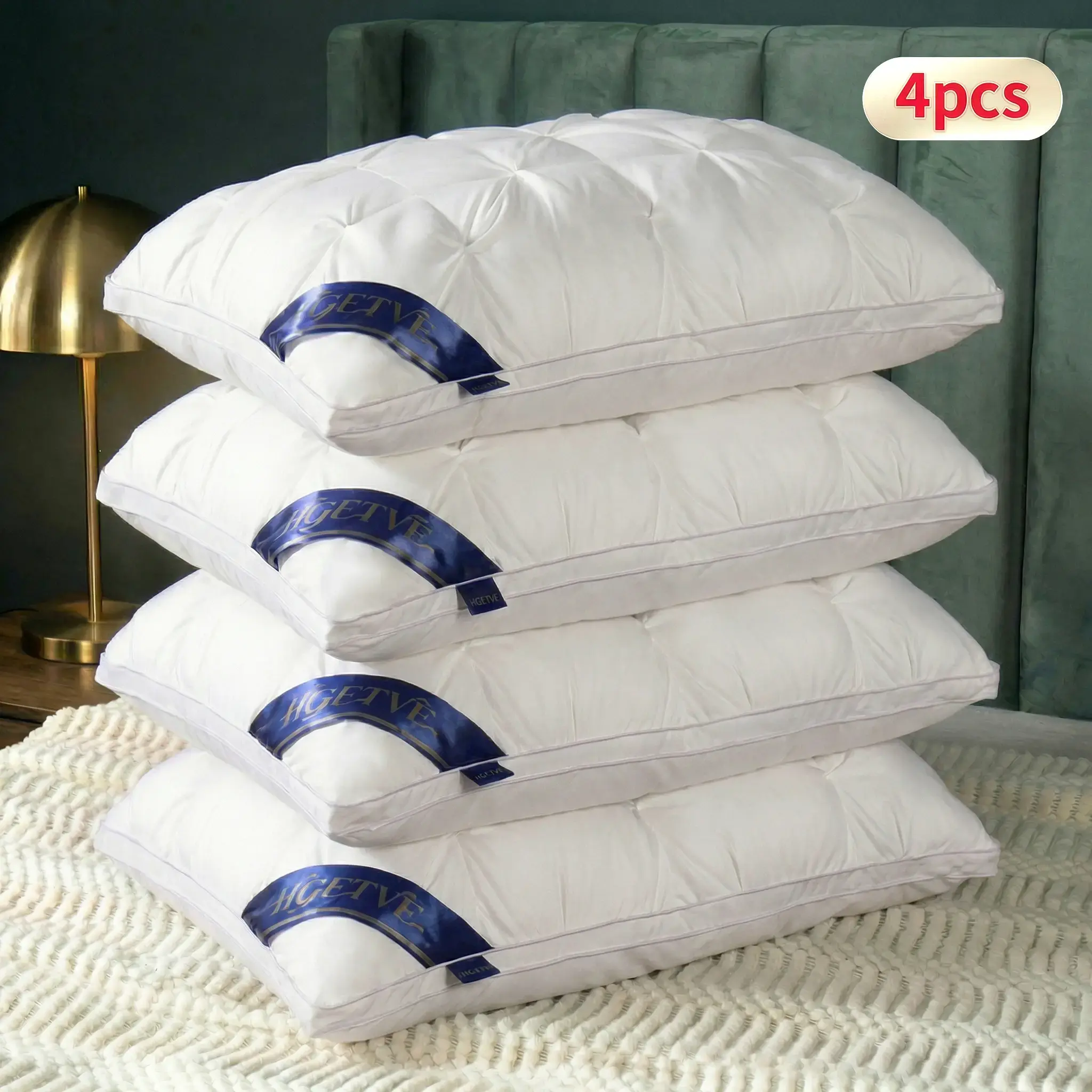 4Pcs-Queen-White