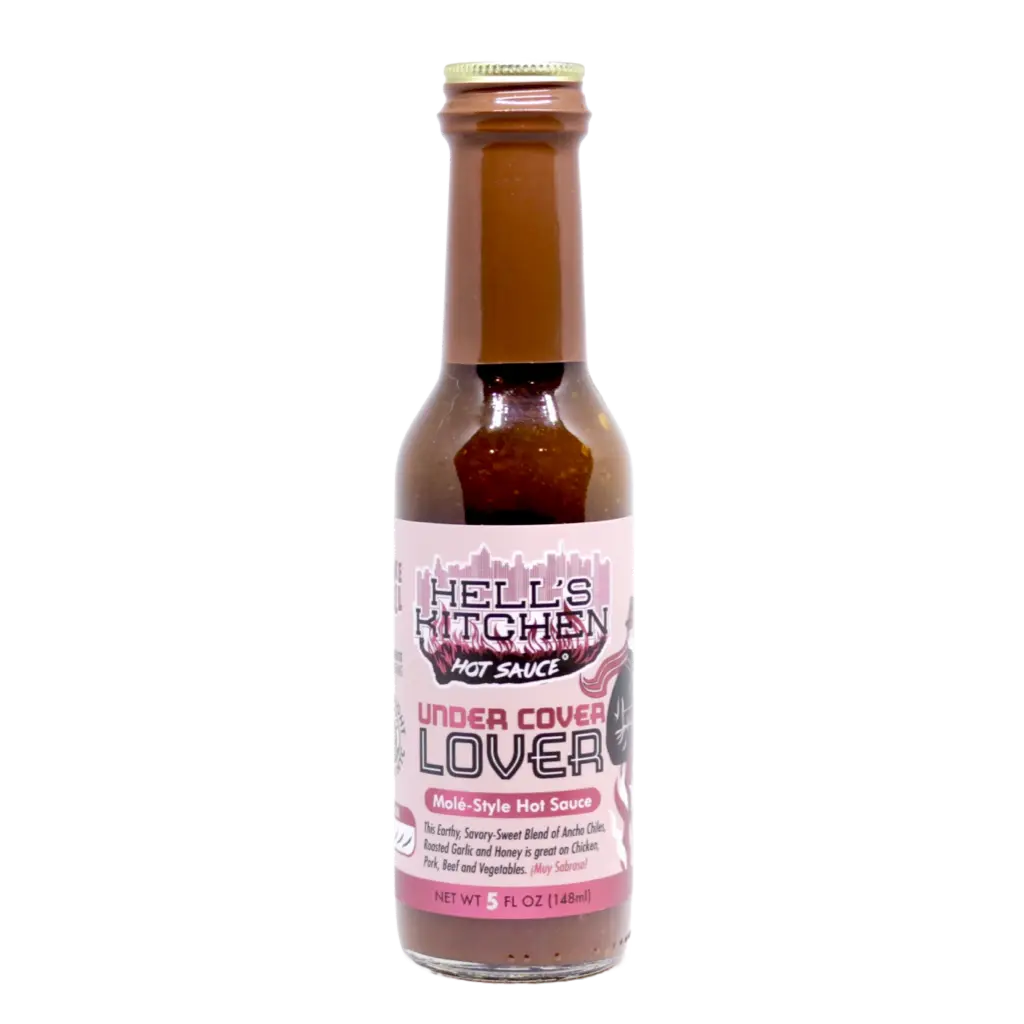 Undercover Lover Hot Sauce by Hell's Kitchen Hot Sauce - 5oz Bold Spicy & Sweet Mole Style Sauce with Ancho Chilis & Poblanos