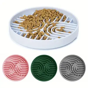 Slow Feeder  Bowls,  Slow Feeder for Dogs & Puppies,  Puzzle Bowl with Suction Cup for  , Slow Eating, Dishwasher Fit, for All Breed, Grey