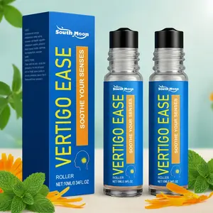 2Pcs,Vertigo Ease Aromatherapy Roll-on- Essential Oils for Dizziness & Nausea -Marigold,Peppermint-10ml