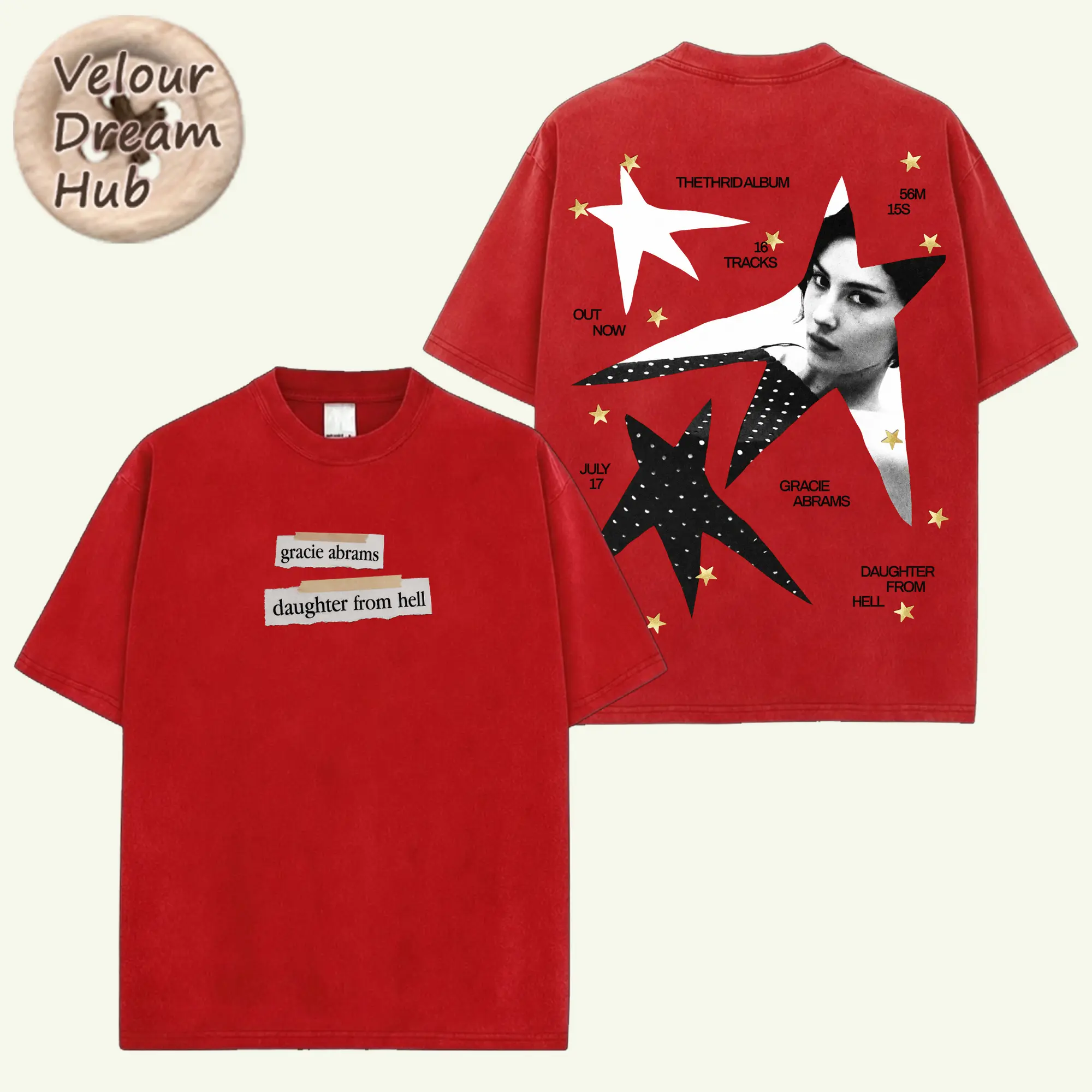 Gracie Abrams Daughter From Hell Shirt V2 - The Look at My Life Tour 2026 Graphic Tee High-quality Unisex Cotton Shirt Indie Pop Indie Folk T-Shirt, Tour Merch Gift for Fans, Indie Pop Music Shirt Womenswear Top