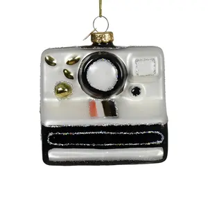 Glass Polaroid Camera Ornament