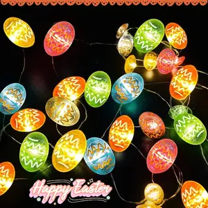 Easter String Lights – 10ft 30 LED Battery Operated Egg Fairy Lights for Indoor & Outdoor Home, Window, Tree, Party & Easter Hunt Decoration