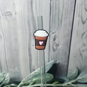 Coffee Heart Straw Topper