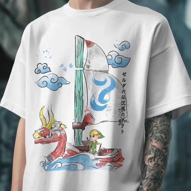 Legend of Zelda Shirt: Wind Waker Graphic Anime graphic lover t-shirt graphic tees Tee T-Shirt Unisex Casual Classic Street Style Gift for Birthday Holiday Christmas Halloween Unisex Tee, Ideal Birthday Gift